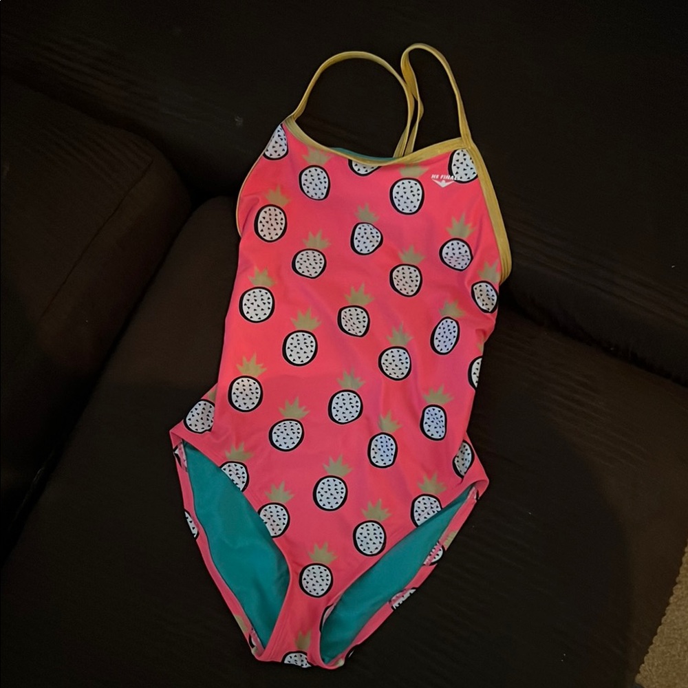Women Pink Pineapple Swimsuit